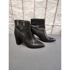 Fergie Boots Womens Ankle Bootie Black Heels Gothic Romance Alternative Zip 8.5M